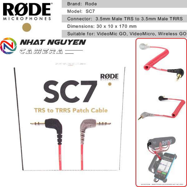 [HCM]Cáp Rode SC7 35mm TRS sang TRRS