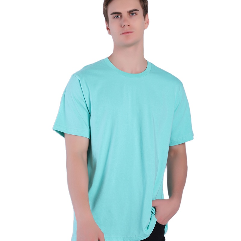 Áo thun trơn màu xanh thiên thanh sx - 3xl