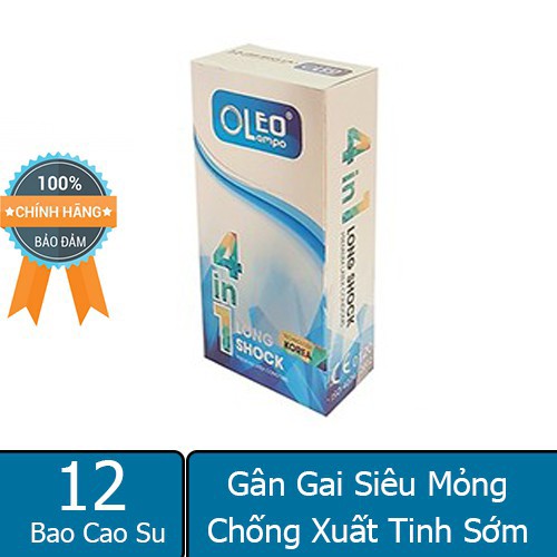 Bao cao su kéo dài thời gian Oleo Lampo Longshock 4in1