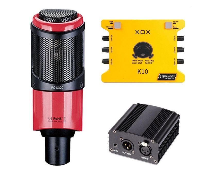 Combo mic thu âm Takstar PC K320 + Soundcard K10 [BH 1 NĂM]