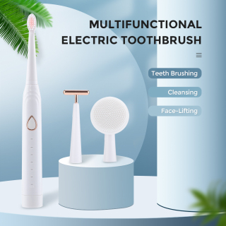 Afdeal 7-in-1 Electric Toothbrush Set Sonic Electric Toothbrush 6-speed IPX7 Waterproof Household Portable Automatic Soft Toothbrush and Cleaning Instrument Oral Care USB Charging Charging thumbnail