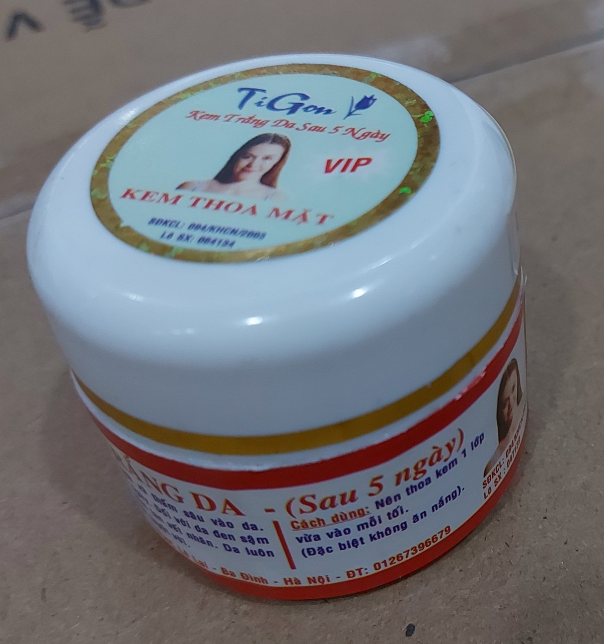 kem trắng da mặt tigon