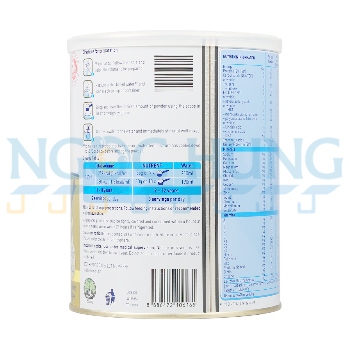 Sữa bột Nestle Nutren Junior 850g (1-12 tuổi)