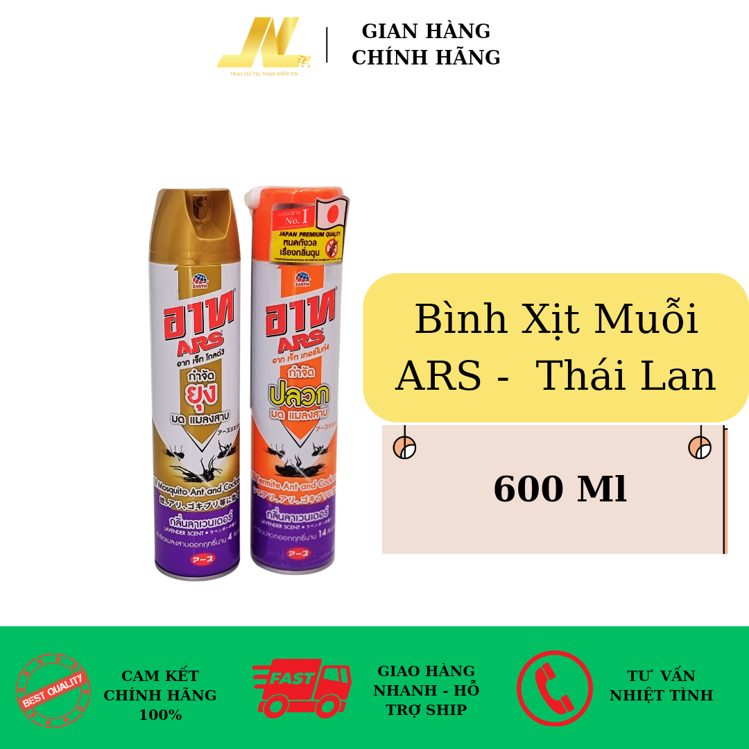 Bình Xịt Muỗi, Gián, Côn Trùng ARS  600Ml - Thái Lan