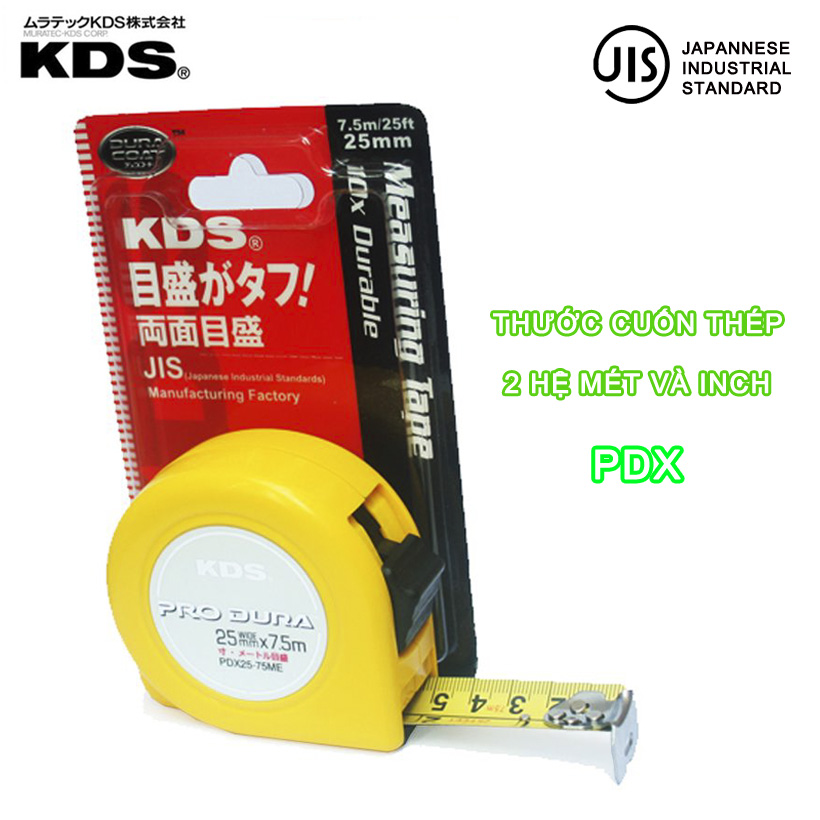 Thước cuộn Nhật Bản KDS hệ Inch - Meter (số đo 2 mặt)