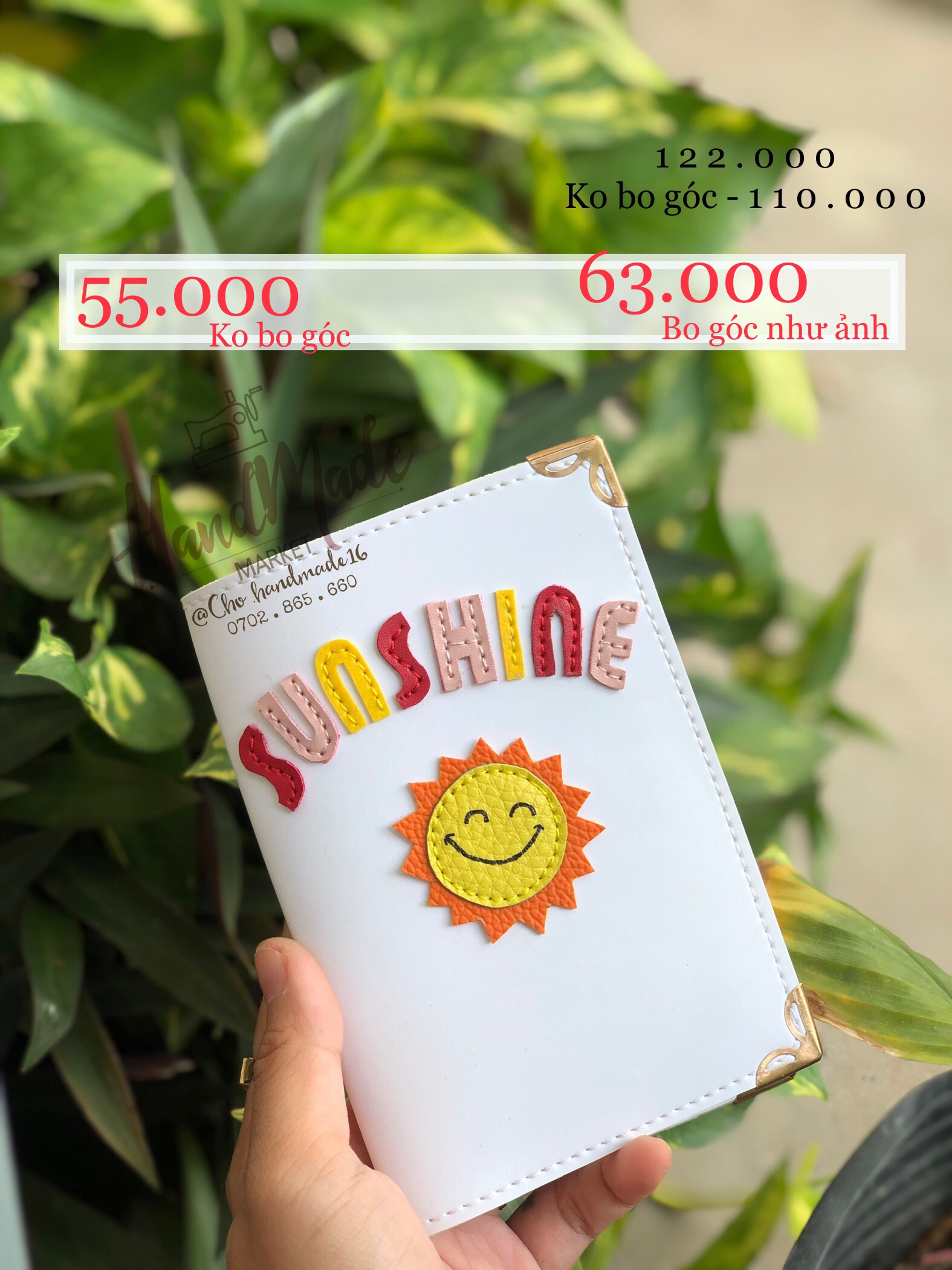 Vỏ hộ chiếu mặt trời, bao hộ chiếu Súnhine, bọc hộ chiếu