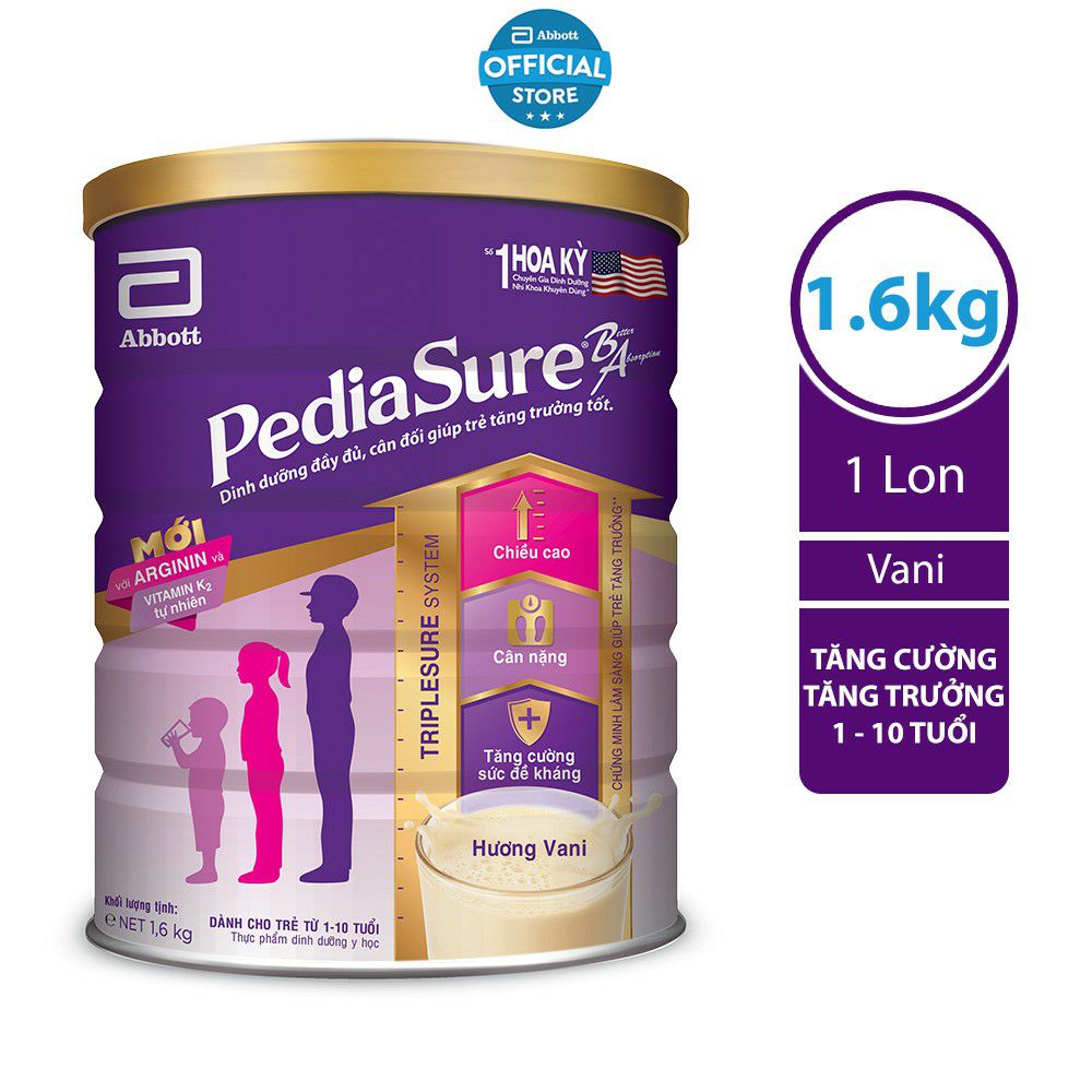 (Date mới) Sữa bột Pediasure 1.6kg