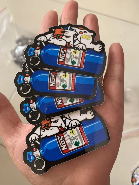 TEM STICKER NHỎ DÁN XE NGẦU BÁ CHÁY