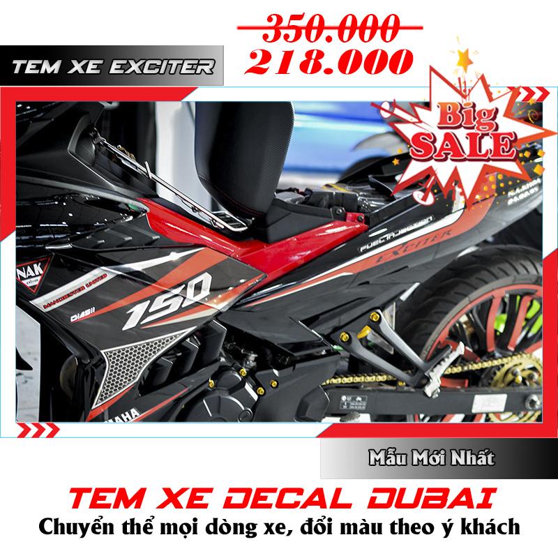Tem Độ Exciter 150 Đỏ Đen