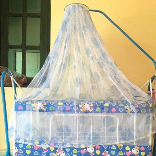 Nôi điện đại vĩ 2 tầng màu xanh ( tặng kèm võng cho bé )