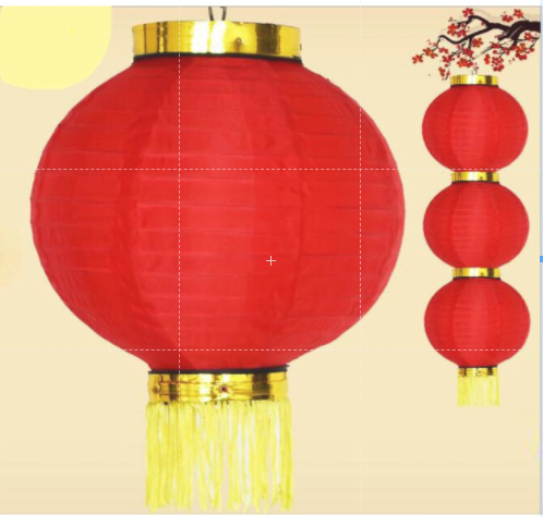 Đèn lồng vải tròn đỏ D20/25/30/35/40cm có tua trang trí tết, lễ hội ngoài trời