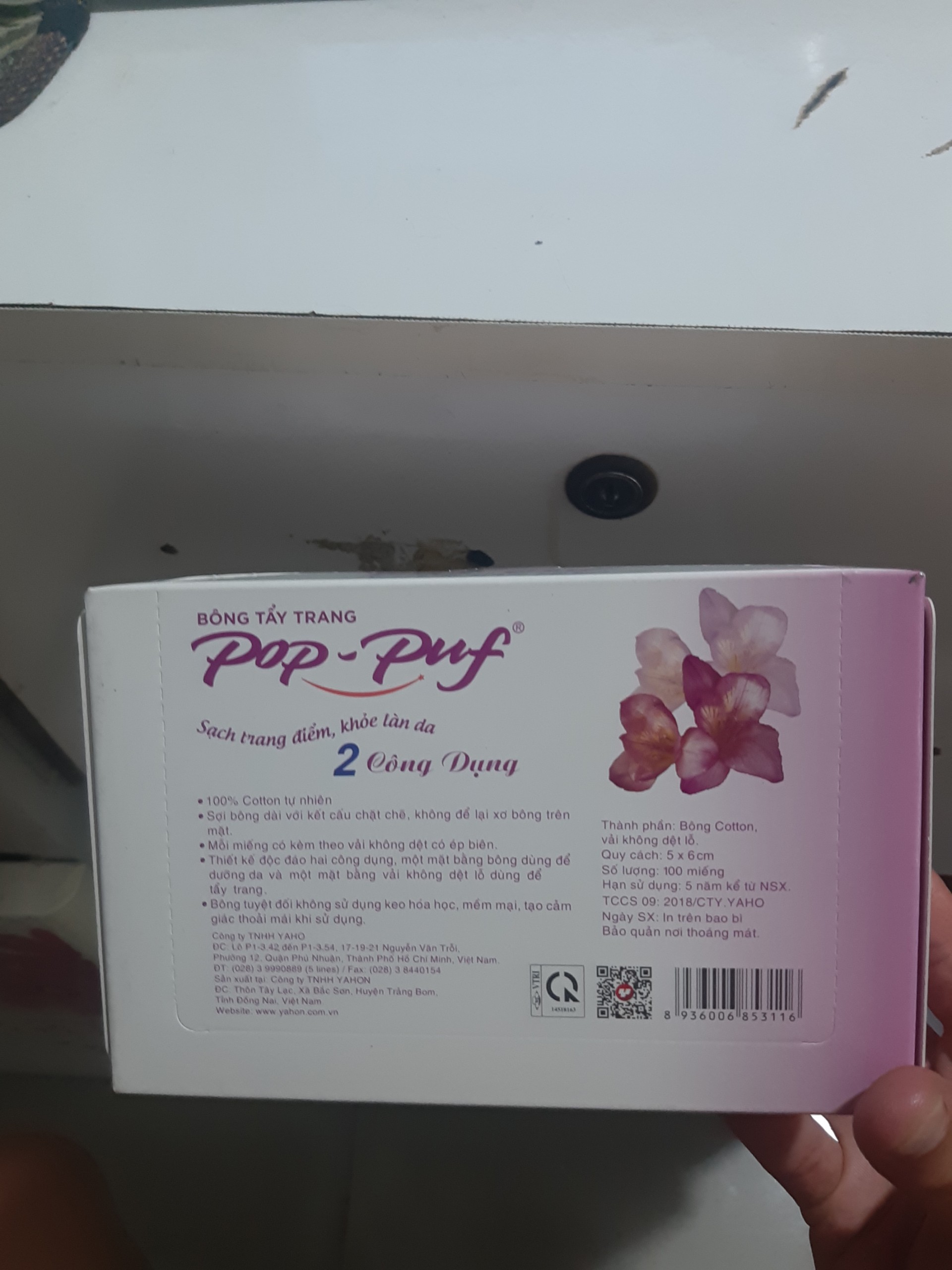 BÔNG TẨY TRANG POP-PUF 2 CÔNG DỤNG (100pcs) POP-PUF