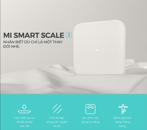 Cân sức khỏe thông minh Xiaomi Millet Scale 2 Bluetooh 5.0 nhập khẩu