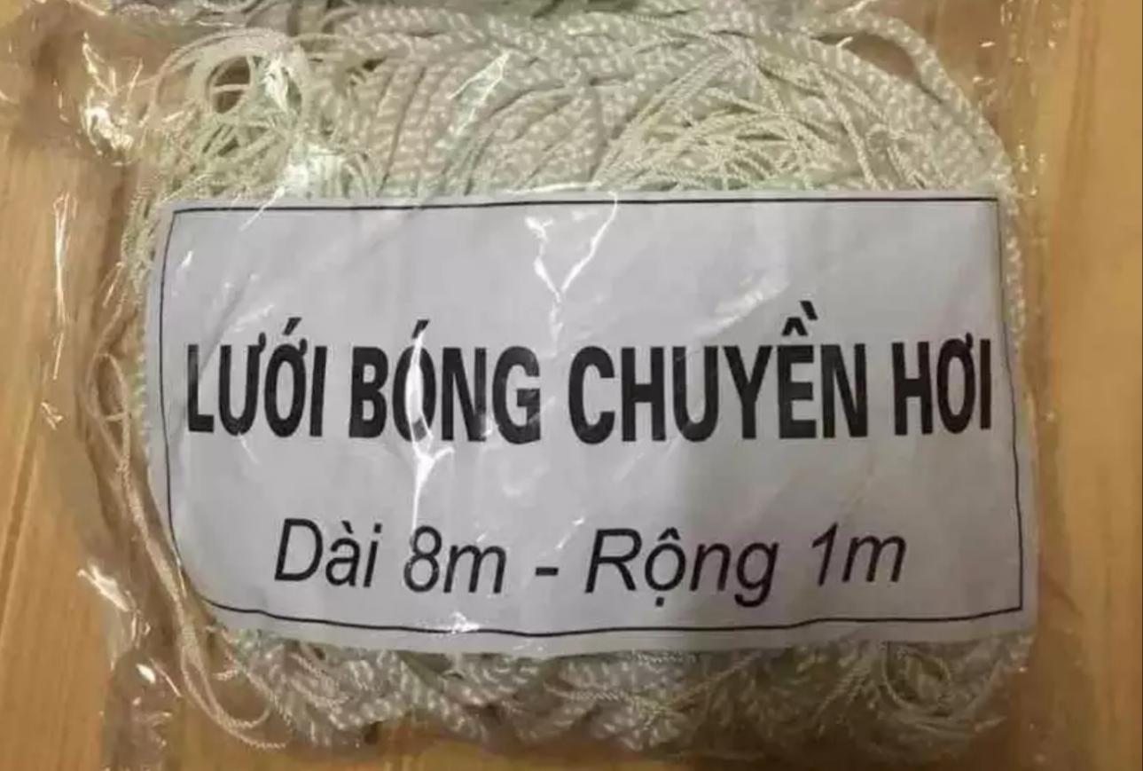 Lưới bóng chuyền hơi dài 8m cao 1m