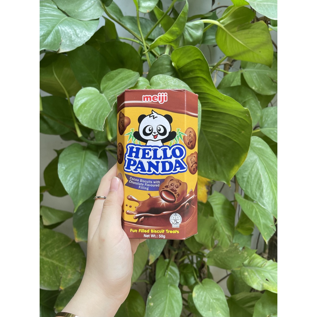 Bánh Gấu Hello Panda Nhân Kem Dâu Meiji (Hộp 50g)