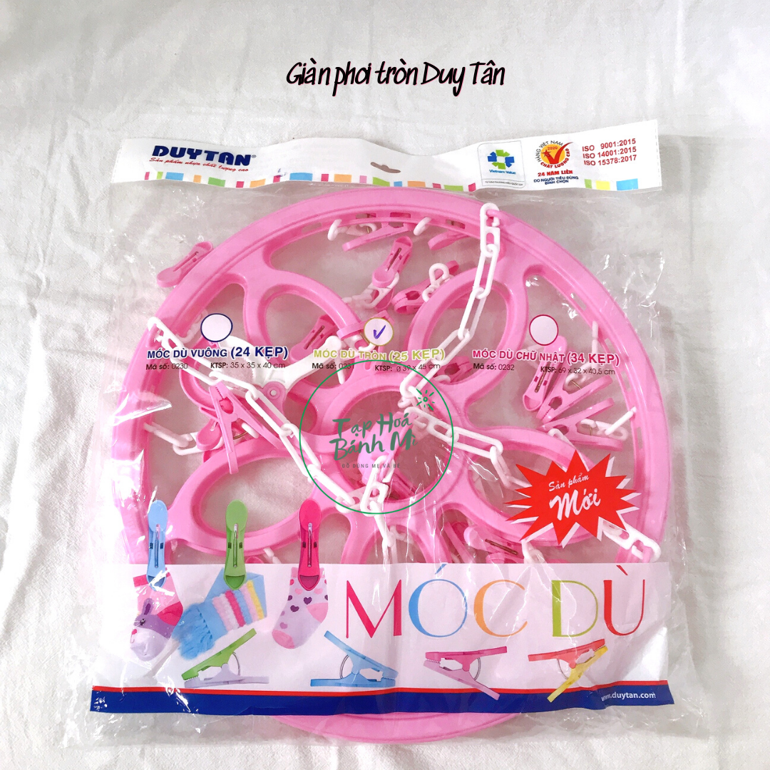 [HCM]Giàn phơi/ móc kẹp phơi đồ hình tròn - Duy Tân
