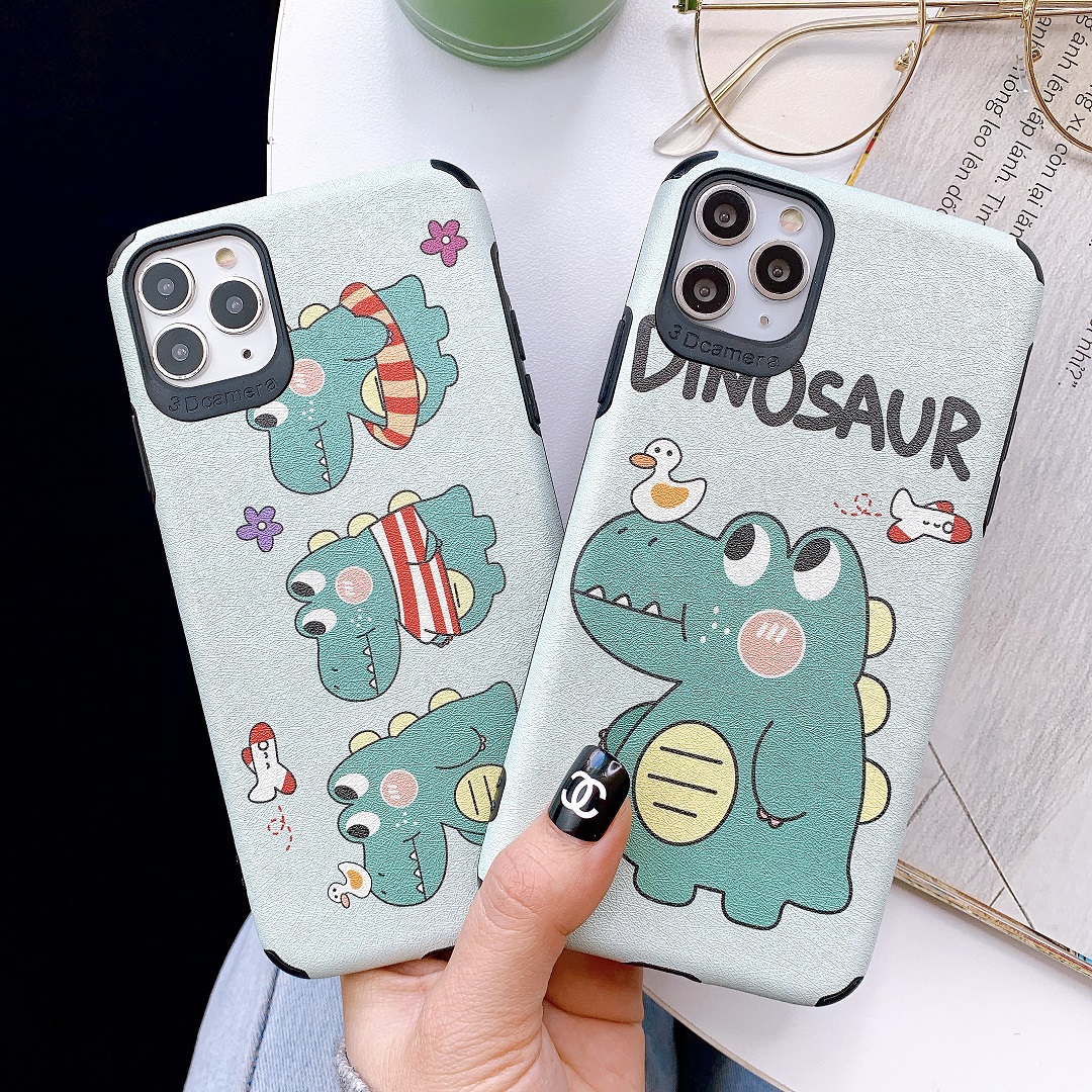 Ốp Lưng Da IMD Dino x Duck
