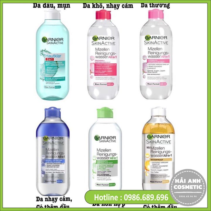 Nước Tẩy Trang Garnier Nội Địa Pháp 400ml
