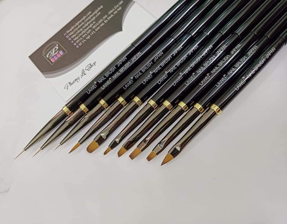Sét cọ Nhật vẽ móng, bộ cọ Nhật làm nail 10 cây cao cấp