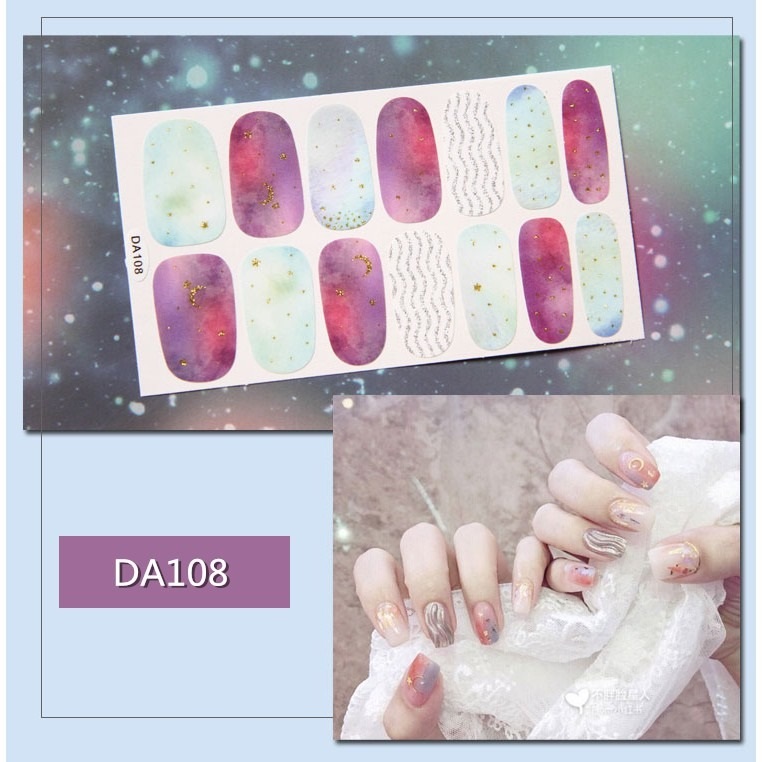 Set 14 Nhãn Dán Móng, Sticker Dán Móng Nghệ Thuật mẫu mới 💖💖💖