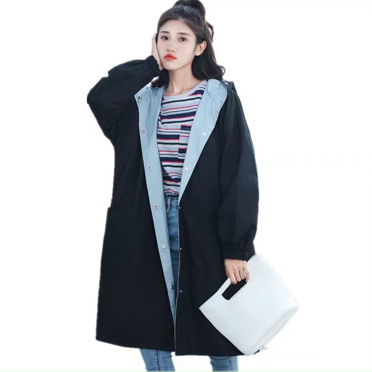 [HCM][MIỄN PHÍ VẬN CHUYỂN] Áo Khoác dù dài  nữ 2 mặtbán cực chạy ( mặc được 2 mặt)