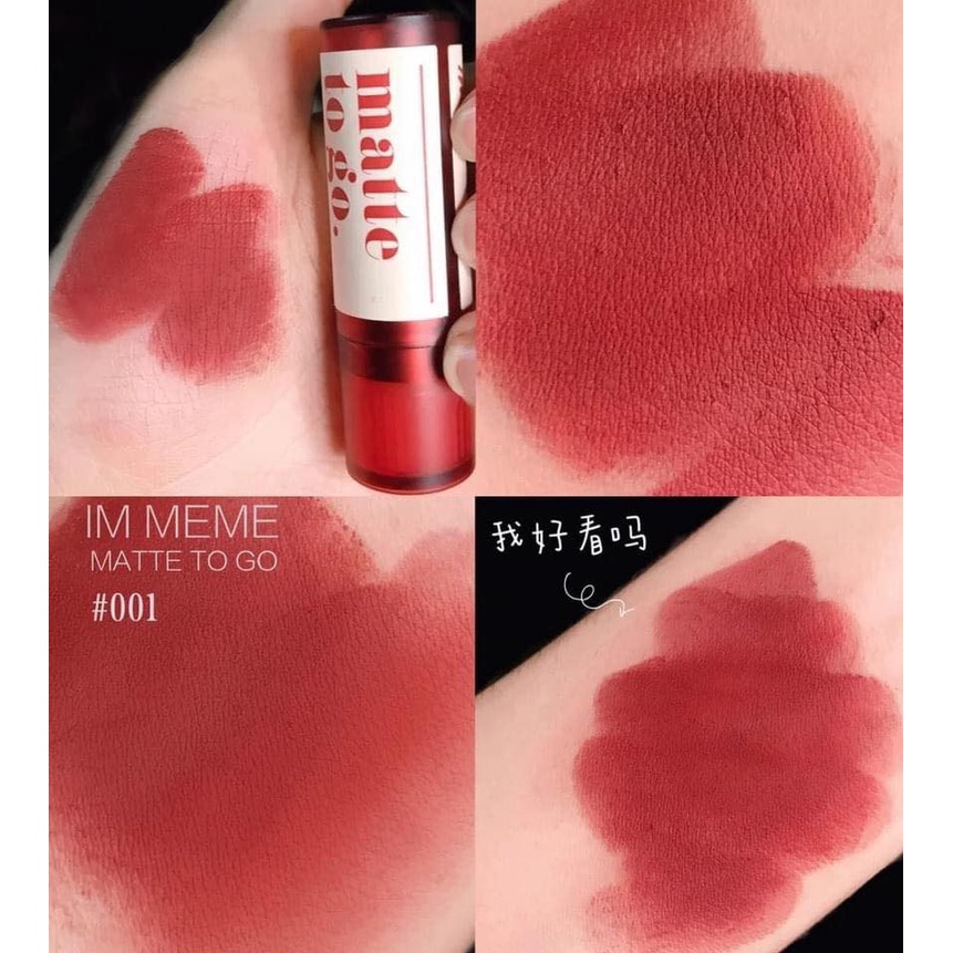 Son Thỏi Lì Siêu Mịn I'm MeMe Matte To Go ( #001 Automatic)