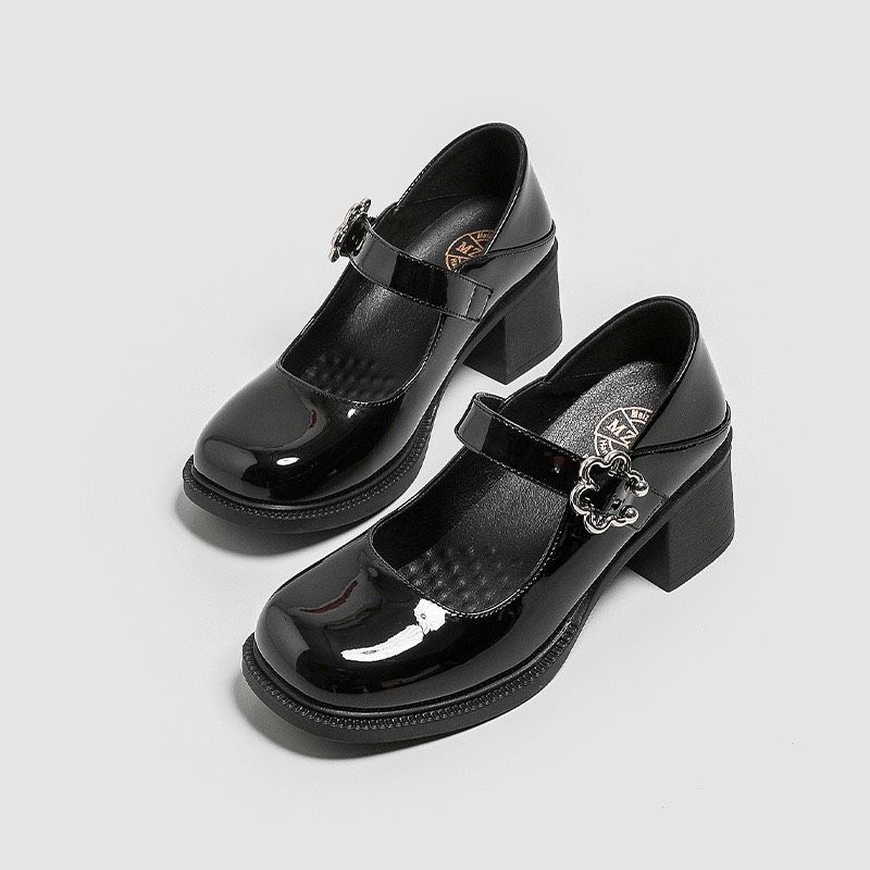 Flora Mary Jane Shoes - Giày da bò nữ (Genuine Leather)