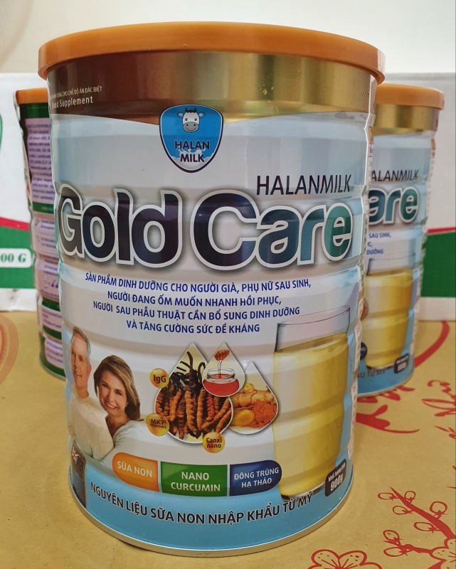 HALANMILK GOLD CARE Đông Trùng Hạ Thảo - Nano Curcumin - Sữa Non 900gr
