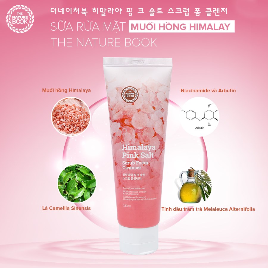 [HCM]Sữa rửa mặt muối hồng The Nature Book