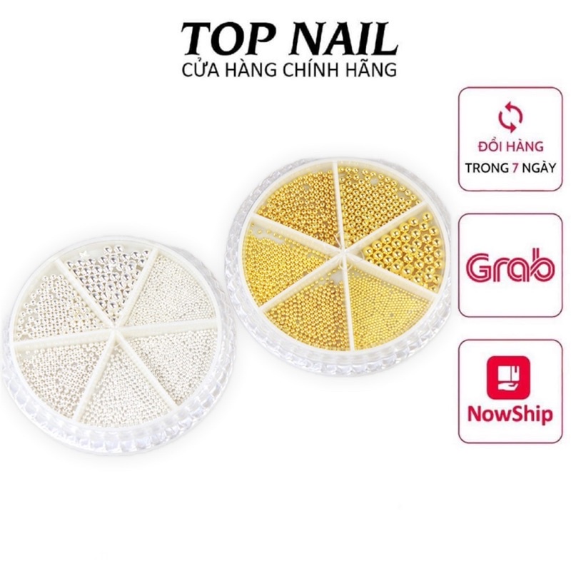Khay bi tròn trang trí móng nail