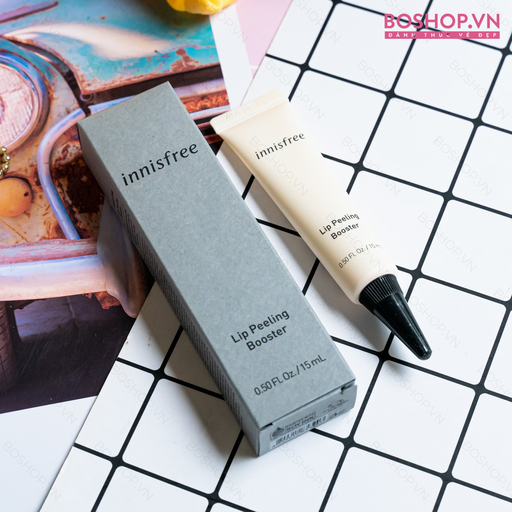 Tẩy tế bào chết môi innisfree lip peeling booster 15ml chính hãng - 7907