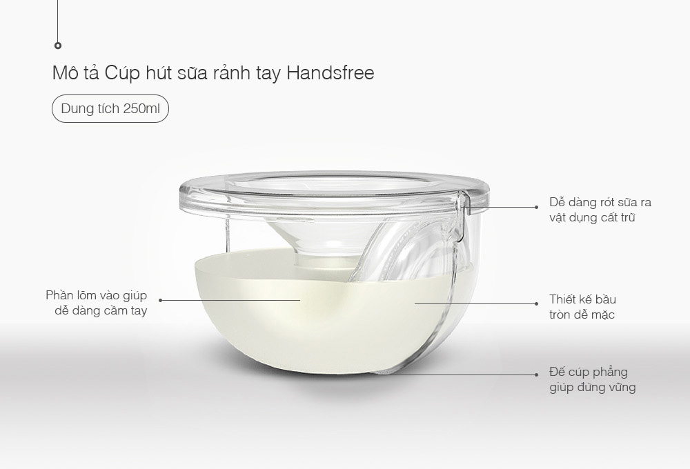 BỘ CUP HÚT SỮA RẢNH TAY SPECTRA HANDSFREE (SIZE 24/25/28MM)