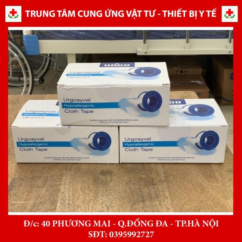 Băng keo lụa Urgo Urgosyval kích thước 2.5cm x 5m