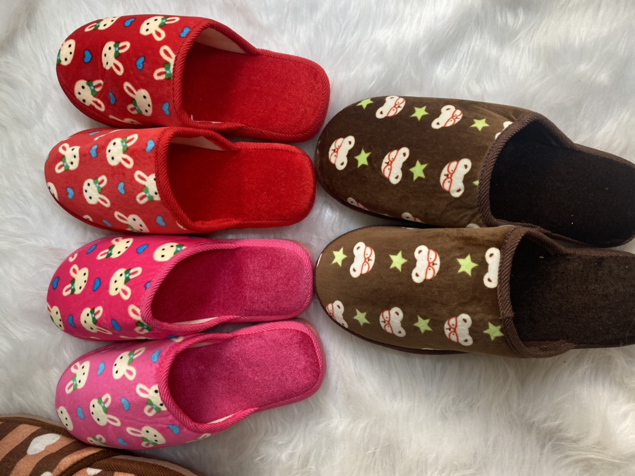 COMBO 3 Đôi Dép bông đi trong nhà mùa đông