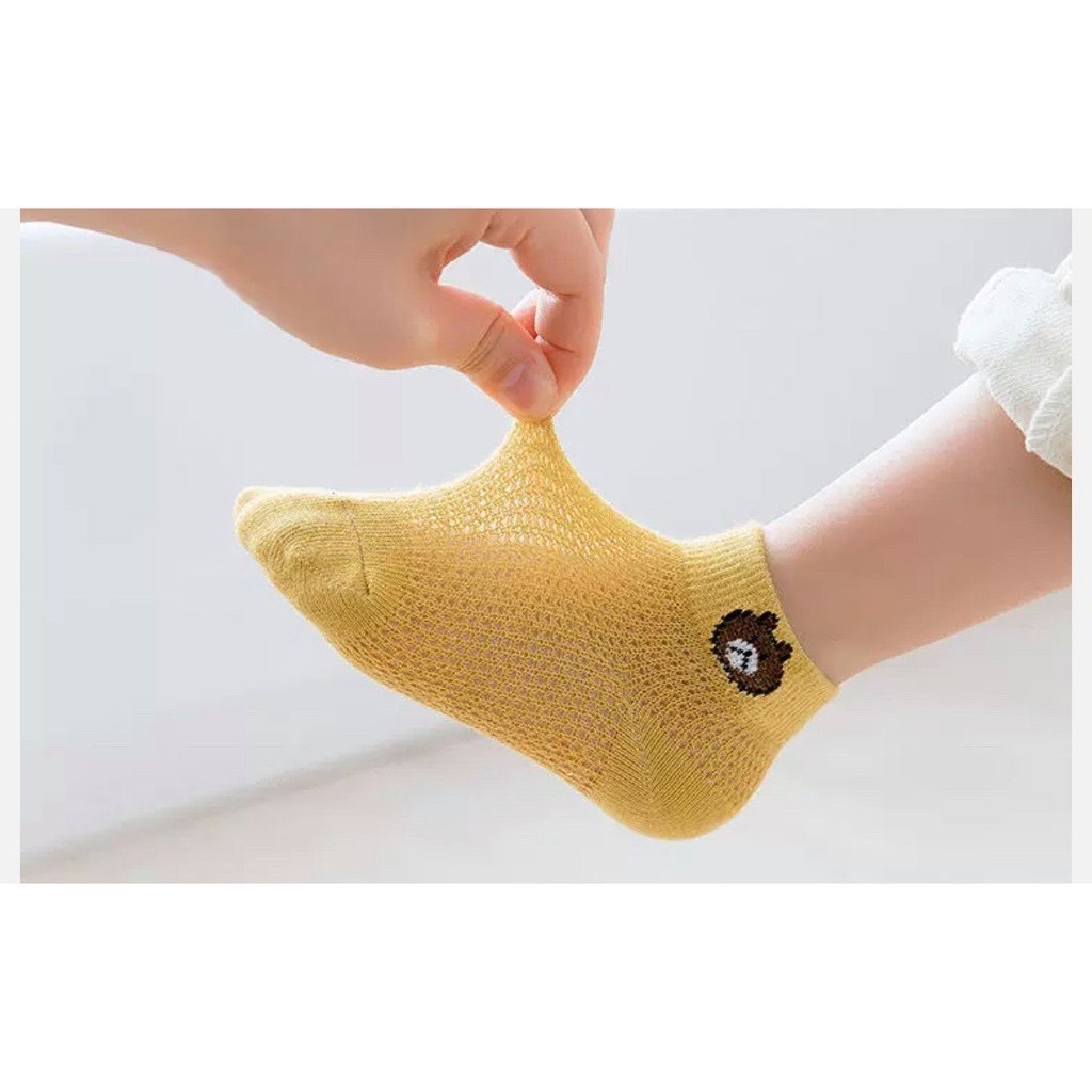 Sét 5 đôi tất lưới gấu cho bé