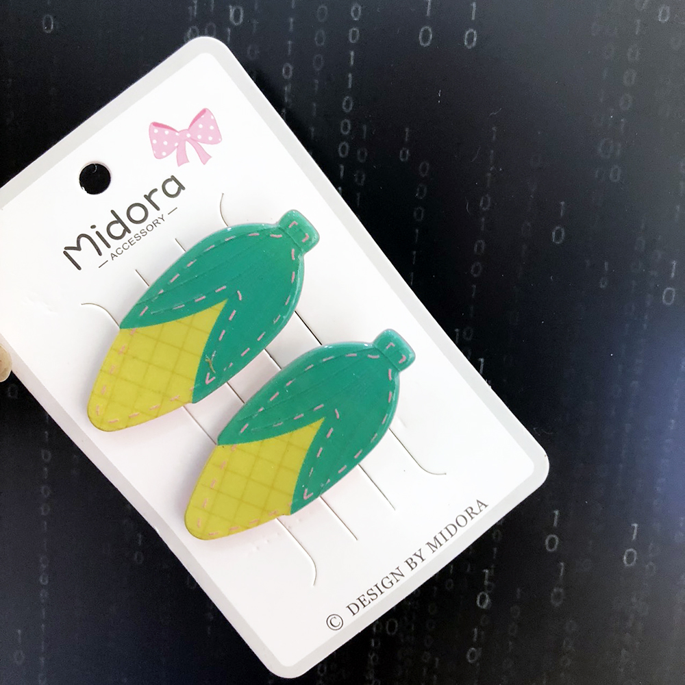 Set 2 Kẹp tóc mái mỏ vịt trái cây dễ thương Phụ Kiện 68