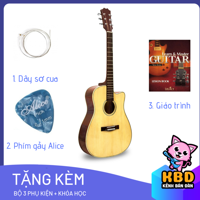 Đàn Guitar Acoustic Cao cấp chính hãng nhập khẩu Thái Lan có ty chỉnh chống cong cần 2 chiều Siam Sound TẶNG kèm FULL phụ kiện. Bảo hành trọn đời. Không bị ngứa tay khi sử dụng