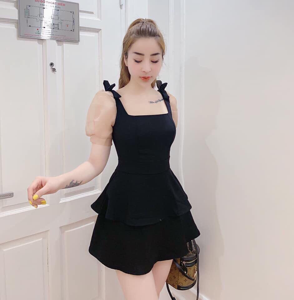 Đầm kim tuyến phối lưới-QH