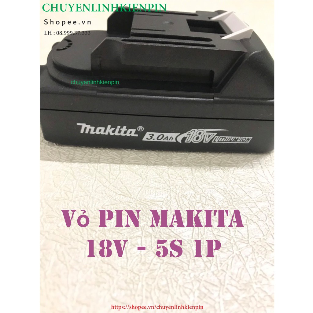 Vỏ pin Makita 18v adaptor 1 hàng - 5 cell
