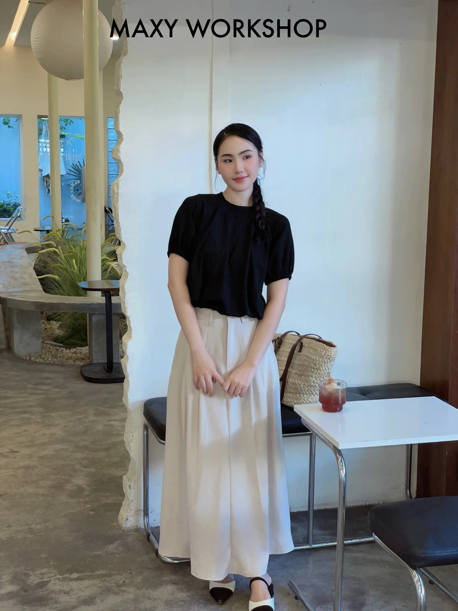 Áo thun tay hến bo chun tôn dáng Balloon Tee Maxy Workshop