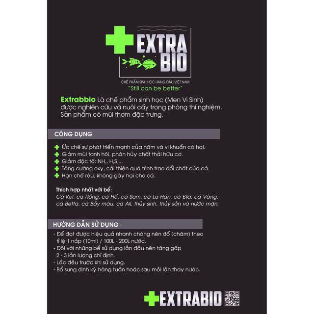 Men Vi Sinh Extra Bio cao cấp cho cá cảnh chai 250ml