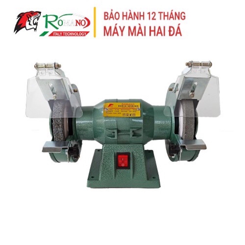 Máy Mài 2 Đá Romano Dây Đồng 100% Bảo Hành 12 Tháng