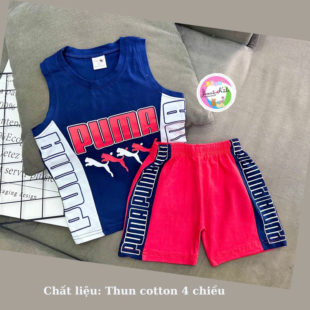 Đồ bộ bé trai bộ bé trai size đại cotton sát nách Jennie kids J538