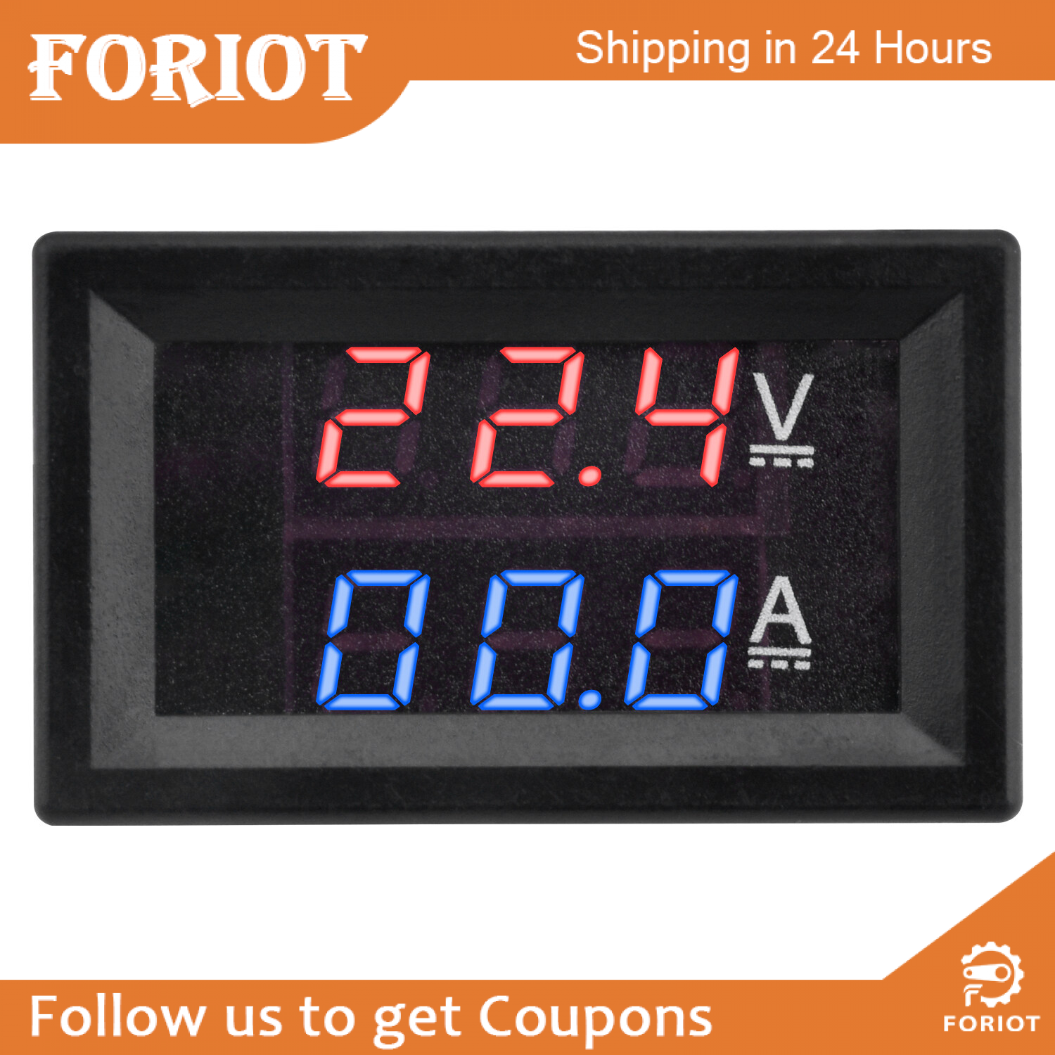DC/100V/10A Voltage and Ammeter Red and Blue Digital Multimeter Display Voltage Current Tester Voltage Current Meter Panel Amp Volt Gauge No Ratings