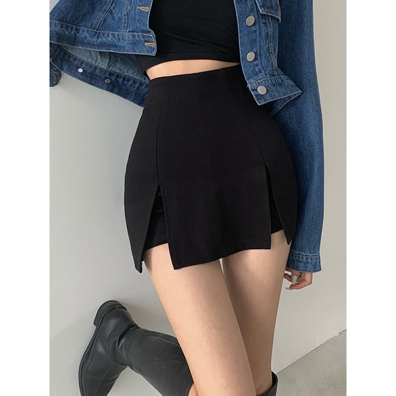 Quần giả váy lưng cao xẻ hai bên cực hot tt6