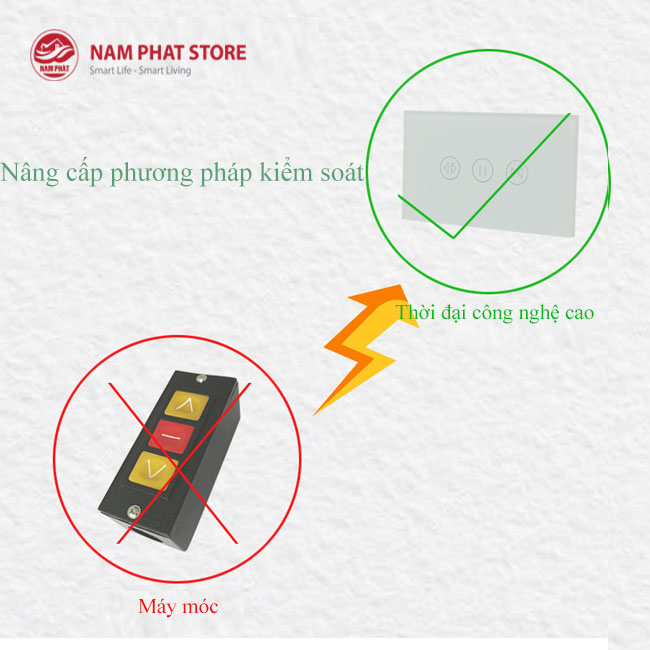 Công tắc cửa cuốn thông minh Wifi TUYA SMART