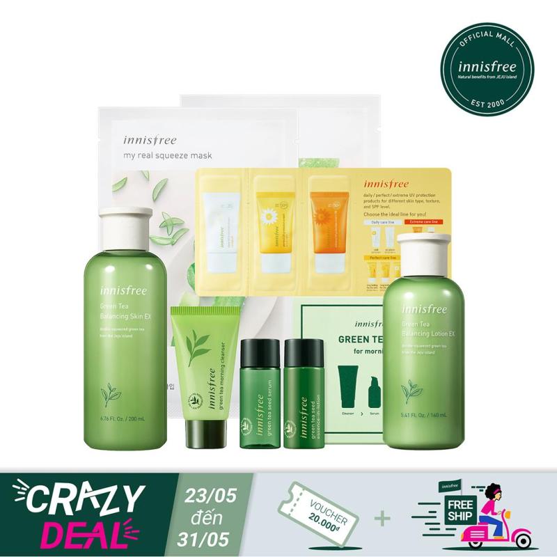 Bộ sản phẩm dưỡng da từ trà xanh đảo Jeju innisfree Green Tea Balancing Set