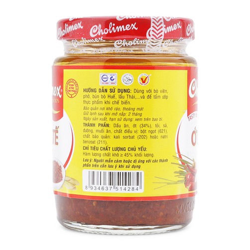 Ớt Sa Tế Cholimex Hũ 150g