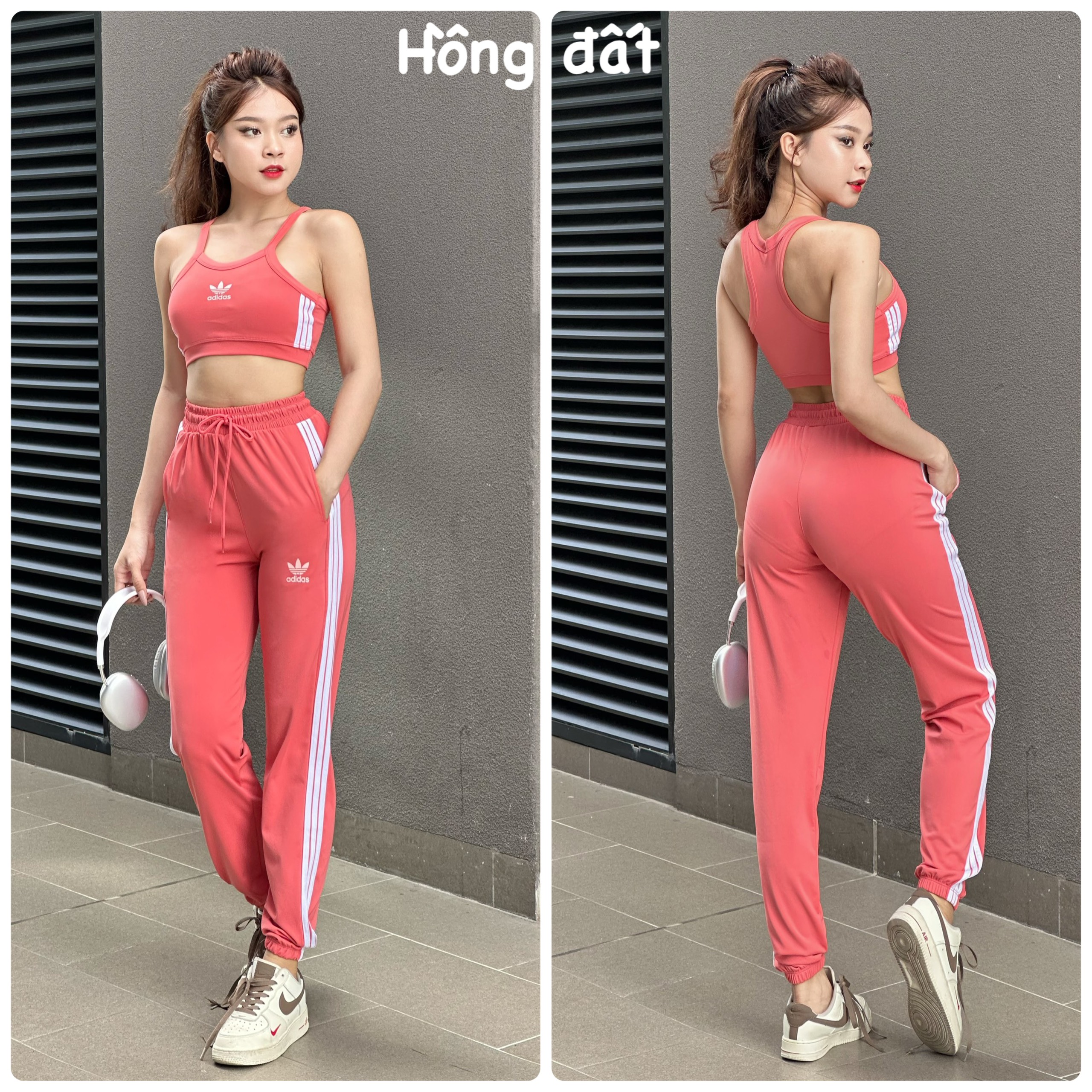 Set Dài Jogger  Thể Thao Nữ 3 Sọc Das Xinh