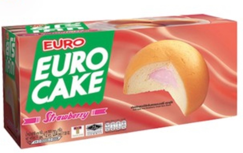 Bánh trứng Thái Lan Euro cake đủ vị (vị socola - dâu - dưa lưới - lá dứa - chuối - capuchino)